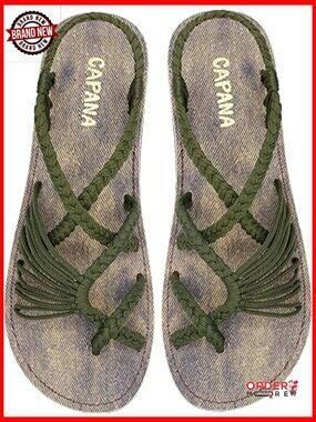 Strappy Braided Flat Sandals - Bohemian Rope Summer Shoes